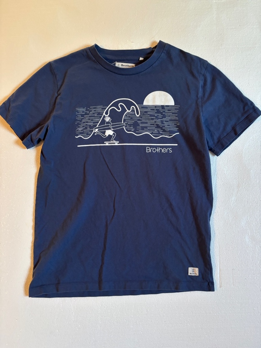 Brothers Navy Short Sleeve Surf Graphic Tee